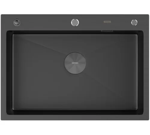 Кухонная мойка ARFEKA ECO AR 700*500 POP-UP BLACK PVD NANO