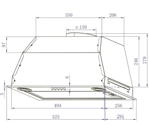 Кухонная вытяжка Exiteq EX-1176