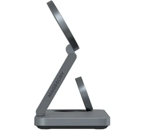 Беспроводное зарядное Magssory Yoga 3 в 1 Charging Station для Apple Qi2 WCH016m темно-серый