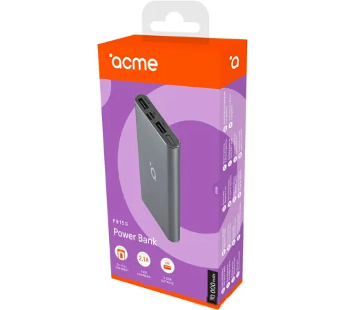 Внешний аккумулятор ACME PB15G 10000mAh серый космос