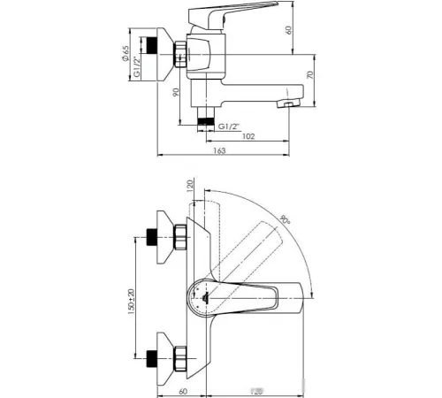 Смеситель Rubineta Deli-10/K SW D1PK08