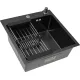 Кухонная мойка ARFEKA ECO AR мойка 500*500, коландер, дозатор BLACK DECOR VOLCANIC ROCK