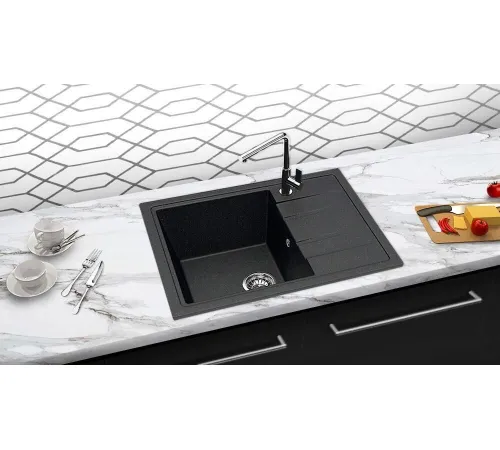 Кухонная мойка Berge BR-5850 черный матовый