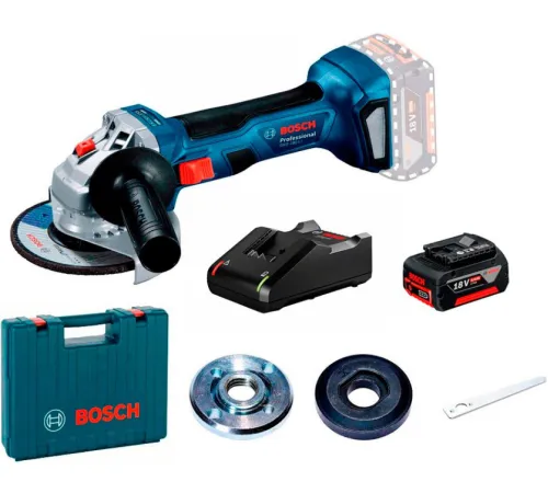 Угловая шлифмашина Bosch GWS 180-LI Professional 06019H9025 с 1-им АКБ, кейс