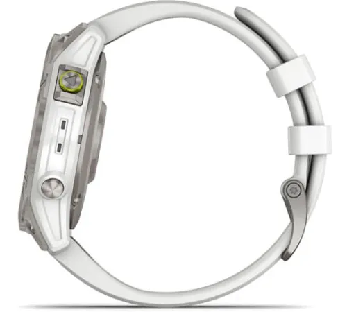 Умные часы Garmin Epix Sapphire Gen 2 серебристый титан/белый