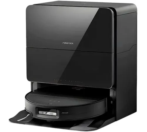 Робот-пылесос Roborock Robotic Vacuum Cleaner+Empty Wash Fill Dock S9 MaxV Ultra S90VER S9MVU52-02 с русской озвучкой, черный