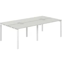 Офисный стол Norden 240х123.8х75 SG.251.SH.63.WH белый/серый бархат