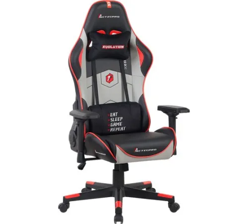 Игровое геймерское кресло Evolution Tactic PRO Special edition D1 черный/серый/красный