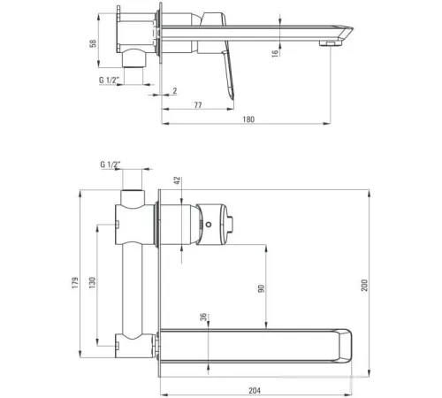 Смеситель Deante Arnika Titanium BQA D54L