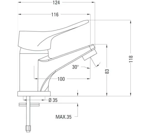Смеситель Deante Vero BOW 021M
