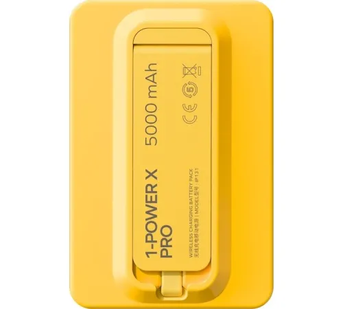 Внешний аккумулятор Momax 1-Power X Pro Magnetic Built-In USB-C IP131 5000mAh желтый