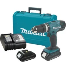 Ударная дрель-шуруповерт Makita DHP453SYE с 2-мя АКБ, кейс