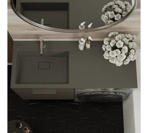 Умывальник Roxen Faber 110L 30010110L-DG серый