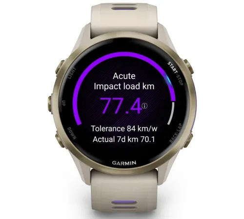 Умные часы Garmin Forerunner 970 47 мм бежевый/фиолетовый