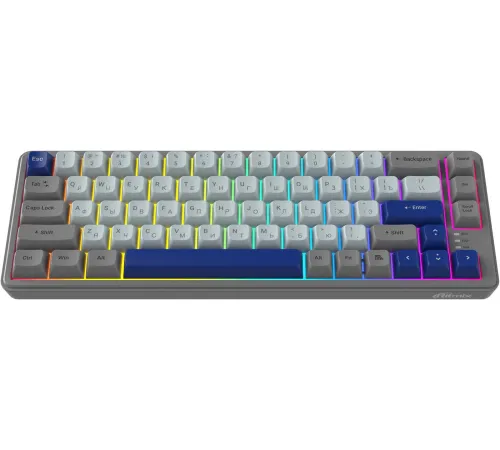 Клавиатура Ritmix RKB-568BL серый/голубой