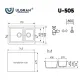 Кухонная мойка Ulgran U-505 343 антрацит