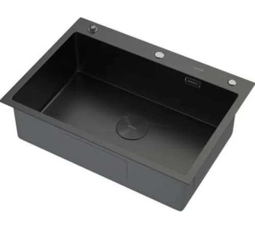 Кухонная мойка ARFEKA ECO AR 700*500 POP-UP BLACK PVD NANO