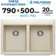 Кухонная мойка Polygran Brig 790 кремовый