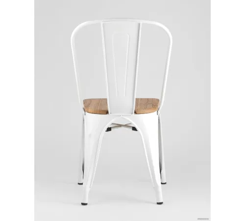 Стул Stool Group Tolix wood белый глянцевый