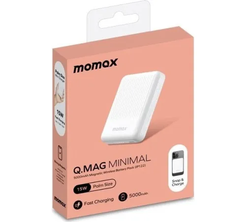 Внешний аккумулятор Momax Q.MAG Minimal IP122 5000mAh белый