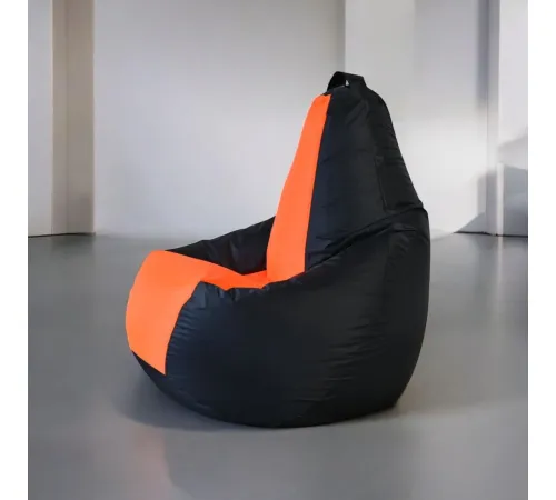 Кресло-мешок Mio Tesoro Груша Kombo XXL GF-130x85-CHO черный/оранжевый