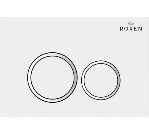 Унитаз приставной Roxen Antares в комплекте с инсталляцией Attach 5 в 1 966869 кнопка: белый глянец с хромированной окантовкой клавиш