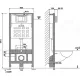 Унитаз подвесной Roxen Antares 530185-01 в комплекте с инсталляцией StounFix Dual Fresh 6 в 1 966181 кнопка: бежевый