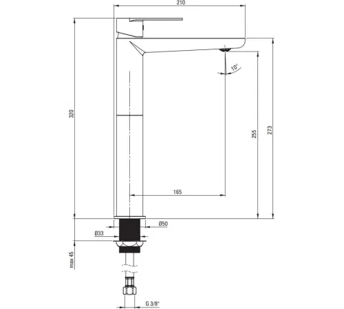 Смеситель Deante Alpinia BGA 020K