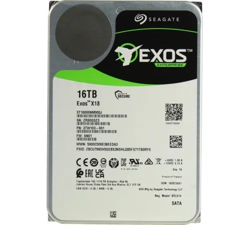 Жесткий диск Seagate Exos X18 16TB ST16000NM000J