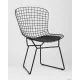 Стул Stool Group Bertoia с черной подушкой черный