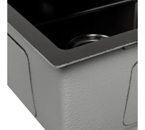 Кухонная мойка ARFEKA ECO AR 450*500 BLACK PVD NANO DECOR MILLET GRAINS