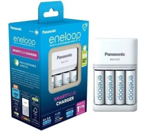 Аккумуляторы + зарядное Panasonic Smart & Quick Charger K-KJ55MCD40E с аккумуляторами