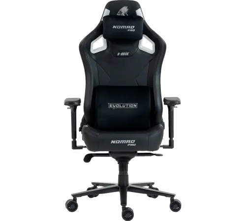 Игровое геймерское кресло Evolution Nomad PRO X-Base Black-Silver черный/серебристый
