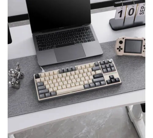 Клавиатура Royal Kludge R87 Pro RGB Half Grey RK Cream