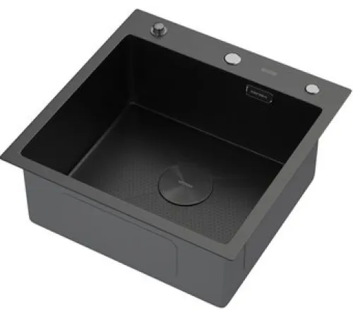 Кухонная мойка ARFEKA Eco AR 500*500 POP-UP Black PVD NANO DECOR