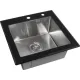 Кухонная мойка ARFEKA ECO AR 500*500 GS BLACK GLASS + SATIN