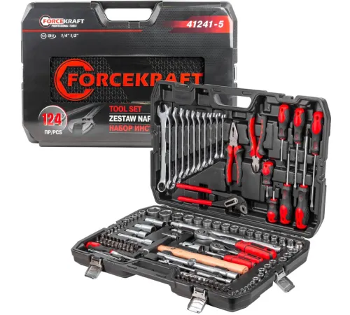Универсальный набор инструментов ForceKraft FK-41241-5 124 предмета