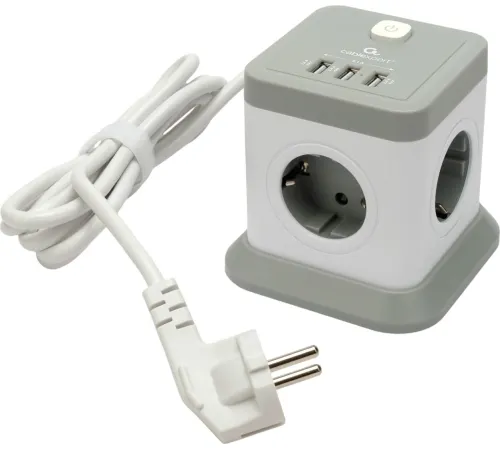 Сетевой фильтр Cablexpert TWR-4-U3-W-3