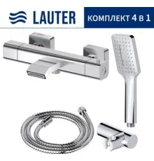 Смеситель Lauter Comfort 21YH40400 + 21СКFG80101C + 21S00126 + 21CKFS90120