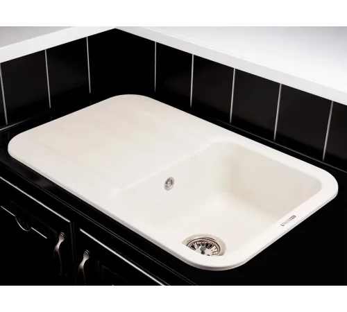 Кухонная мойка KUPPERSBERG Lira 1B1D White Alabaster