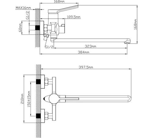 Смеситель Econoce D35 730 EC0731BL черный