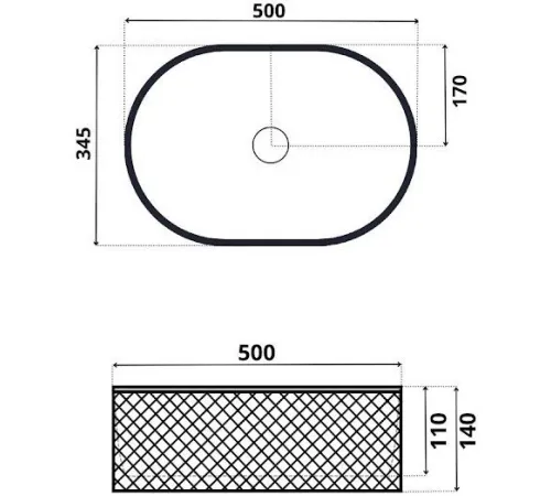 Умывальник Roxen Vine Oval 570240