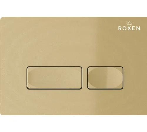 Унитаз подвесной Roxen Royal Matt в комплекте с инсталляцией StounFix Dual Fresh 6 в 1 968227 кнопка: брашированное золото