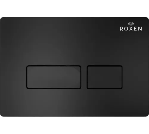 Унитаз подвесной Roxen Royal Matt в комплекте с инсталляцией StounFix Dual Fresh 6 в 1 968211 кнопка: черный