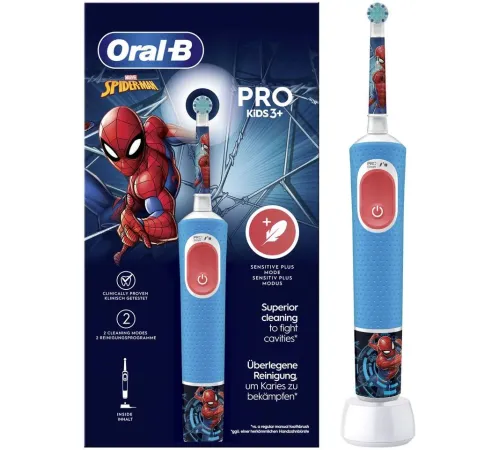 Электрическая зубная щетка Oral-B Vitality Pro Kids Spiderman D103.413.2K