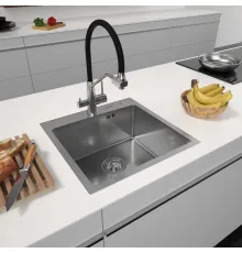 Кухонная мойка ARFEKA Eco AR 500*500 Satin Decor Volcanic Rock