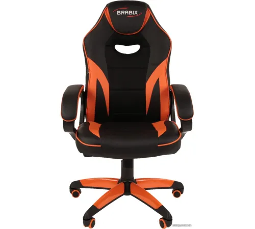 Игровое геймерское кресло Brabix GM-161 черный/оранжевый