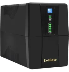 Источник бесперебойного питания ExeGate Power Back BNB-1000.LED.AVR.4C13.RJ.USB