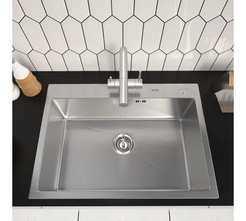 Кухонная мойка ARFEKA ECO AR 700*500 SATIN DECOR MILLET GRAINS