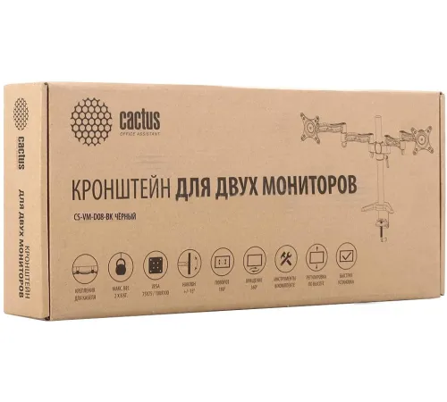 Кронштейн для монитора CACTUS CS-VM-D08-BK